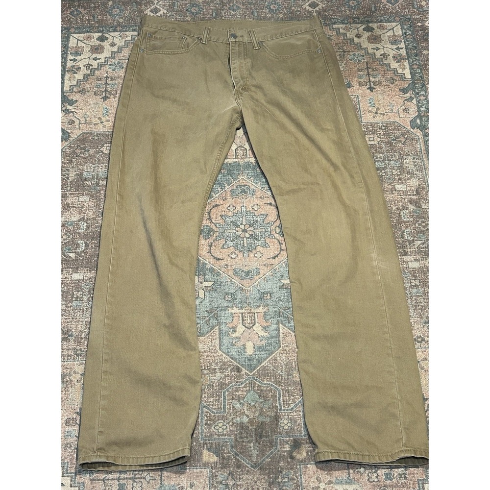 Levi's 505 Men's Jeans 36x31 (Tag 36x34) Brown Khaki Kangaroo Straight Leg Denim